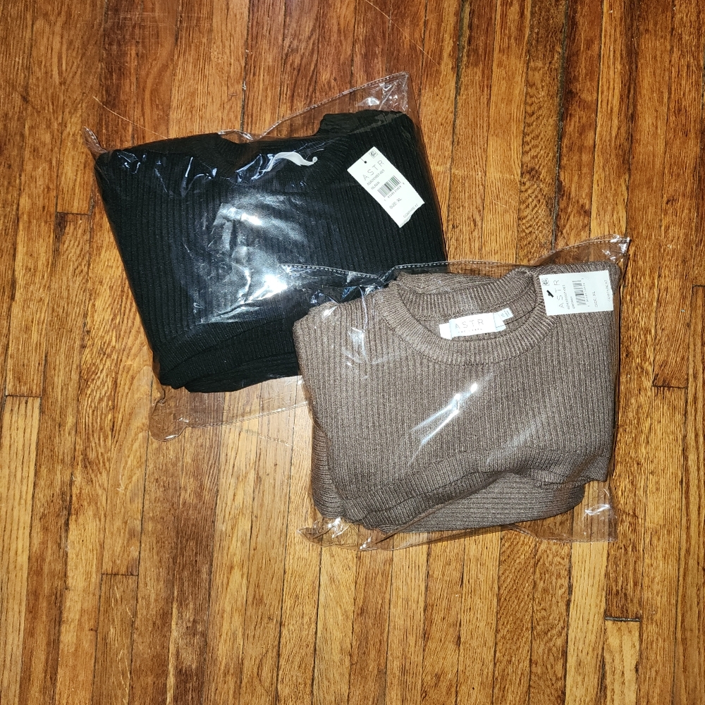 🆕️Astr the Lavel Black and Brown Sweater Dress Bundle